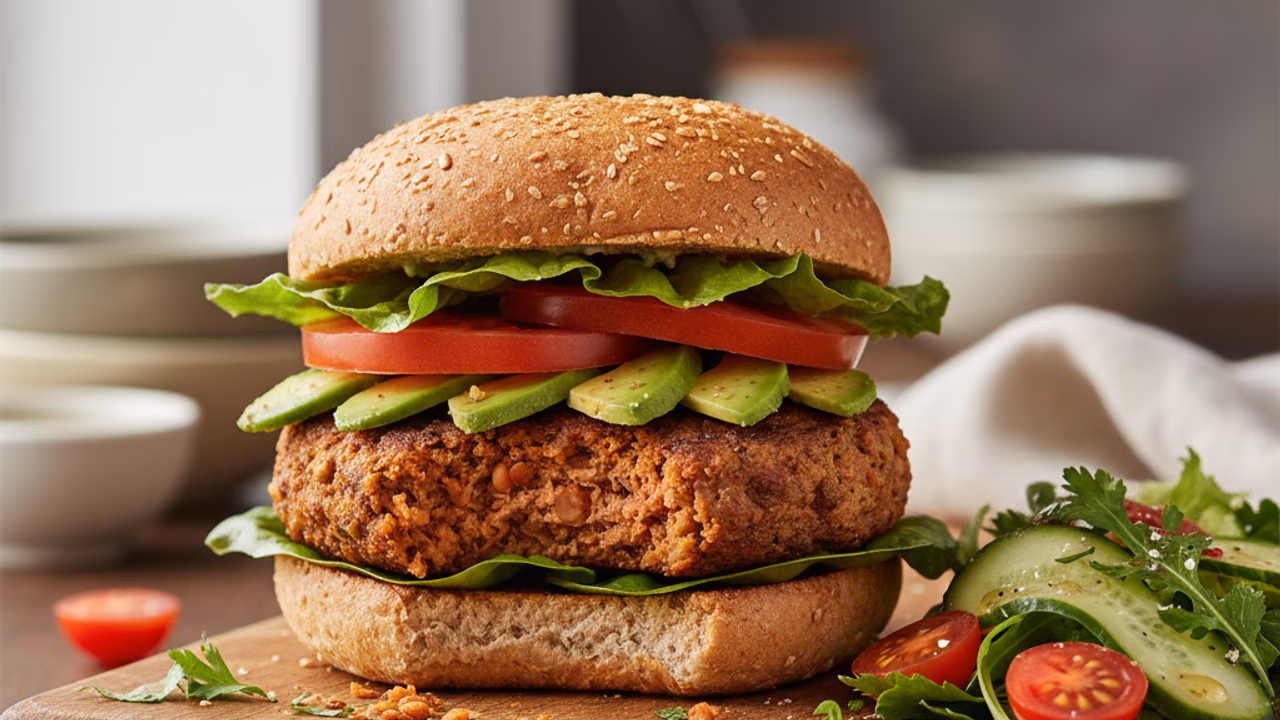 Hamburguesa de Lenteja con Avena