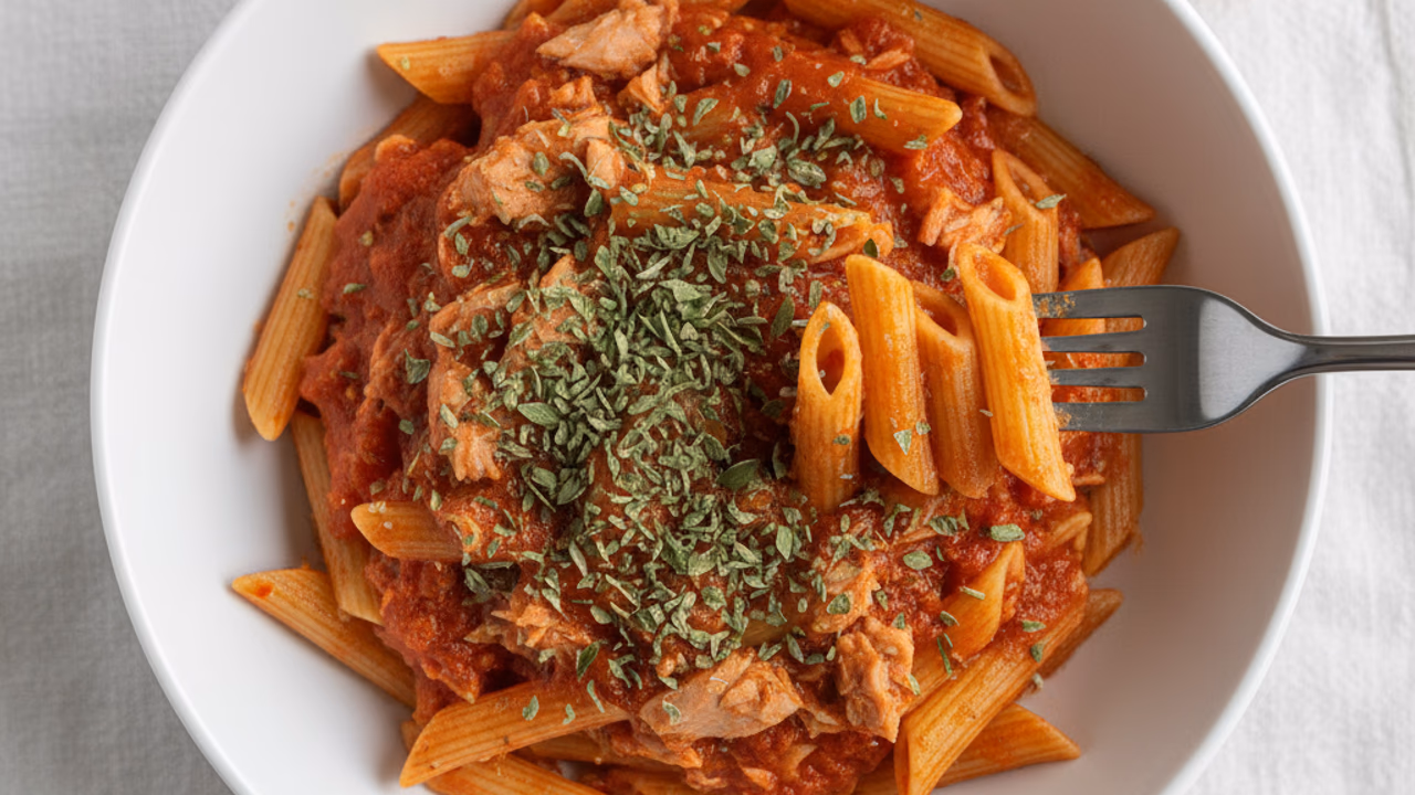 Pasta Integral con Atún y Salsa de Tomate